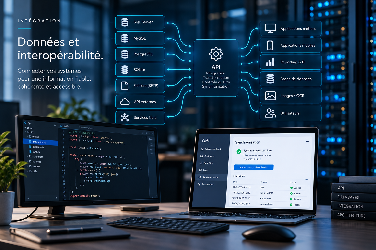 Intégration de données, API et interopérabilité des systèmes